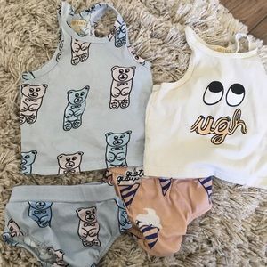 Hugo loves tiki tank and bloomers